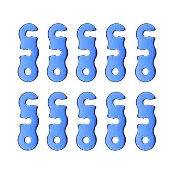 10 шт., алюминиевый натяжитель троса, прямой регулятор шнура для палатки с 3 отверстиями, компактный размер, устойчивый к коррозии, нержавеющий натяжитель шнура для палатки синий