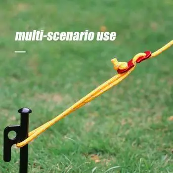 10 шт., алюминиевый натяжитель троса, прямой регулятор шнура для палатки с 3 отверстиями, компактный размер, устойчивый к коррозии, нержавеющий натяжитель шнура для палатки синий