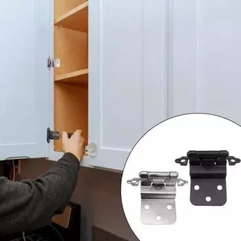 10 шт. американские петли вставки пружинные матовые петли для шкафа самозакрывающиеся малошумные высокопрочные дверная фурнитура для кухни и ванной комнаты серебряный