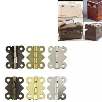 10 шт. антикварный шкафчик бабочка петля винтажная бабочка дверная петля шкатулка для драгоценностей петля винный ящик 180 degrees-Gold