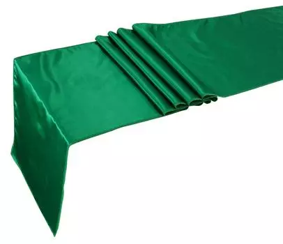 10 Шт. Атласная Бегунка Скатерти Свадьба Банкетное Украшение 12 x 108 - Изумруд оранжевый