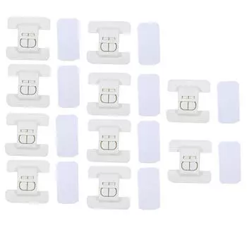 10 шт. Автоматический замок для двери холодильника с защитой от детей, небьющийся, универсальный, для ящиков шкафа, защитная пряжка для двери One Size белый