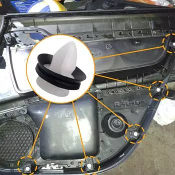 10 шт. автомобильная дверь внутренняя панель карта отделка клипсы монтаж фиксатор крепеж заклепки для Peugeot 306 307 308 508 3008 4008 белый