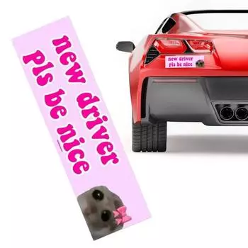 10 шт., автомобильная наклейка, самоклеящаяся, сильная липкость, водостойкая, легко отслаивается, забавная наклейка-мем, новая наклейка для автомобиля с водителем розовый