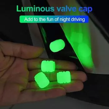 10 шт., автомобильная шляпа с клапаном, светящаяся самосветящаяся, стабильная, для предотвращения утечки давления воздуха, велосипед, мотоцикл, автомобильная вакуумная крышка клапана для шин A