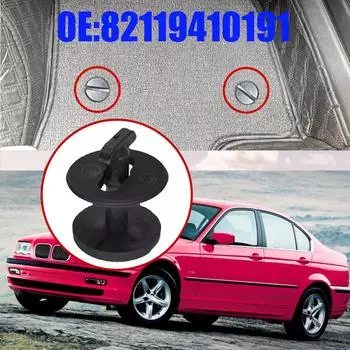 10 шт. автомобильные фиксаторы для ковриков, зажимы для ковриков для BMW 3 серии E46 1999 2000 2001 2002 - 2006, пластиковые 82119410191, черные, автомобильные зажимы