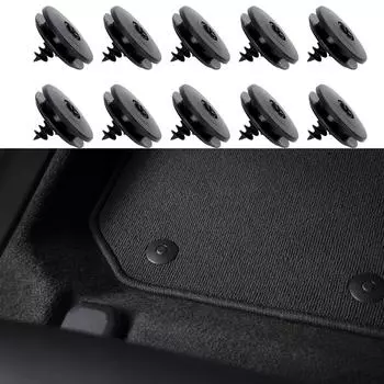 10 шт. автомобильных ковриков, зажимы для ковров, фиксирующие ручки, зажимы, напольные держатели, рукава, премиум-комплект, противоскользящие крепежные элементы, фиксатор, автомобильные аксессуары чёрный