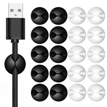 10 шт. автомобильных зажимов для кабеля, силиконовые USB-кабели, совместимые с настольным управлением, зажимы для органайзера для автомобильных видеорегистраторов, автомобильных аксессуаров чёрный