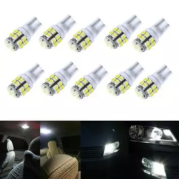 10 шт. Автомобильный светильник для чтения в салоне T10 3528 20SMD W5W 12 В светодиодные лампы автомобильные сигнальные лампы автомобильные фары универсальные аксессуары зелёный