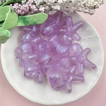 10 шт. аксессуары для мобильных телефонов, украшенные подарки, модные аксессуары, сделай сам, милый мультяшный акриловый снеговик, 18,4*22,2 мм, свободные аксессуары для подвесок из бисера фиолетовый