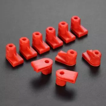 10 шт., аксессуары для салона автомобиля, красные пластиковые зажимы для крепления бампера, гайки, винты для крепления крыла, подходят для Opel и Vauxhall красный