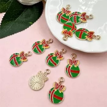 10 шт., аксессуары для самостоятельного украшения, ожерелье, серьги, ювелирные изделия, кулон ручной работы, бусины, рождественские материалы из сплава Lantern