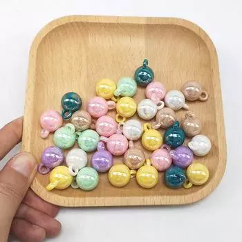 10 шт. аксессуары, украшение, акриловые серьги, изготовление браслета, ожерелье, модные бусины, подвесное отверстие 14 мм, ручная работа, сделай сам, волшебный цветной материал розовый