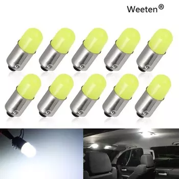 10 шт BA9S светодио дный T4W H6W светодио дный лампа Canbus интерьер автомобиля свет авто клин маркер купольная лампа чтение двери свет 6000 К 12 В 1Pcs белый