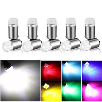 10 шт. BA9S светодиодные лампы T4W H6W светодиодные автомобильные фонари фонари заднего хода для автопарковки лампа номерного знака боковой клин интерьер 2835 SMD лампа для чтения карты двери 10 Pieces белый