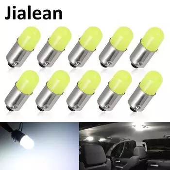 10 шт. BA9S светодиодный T4W H6W светодиодный светильник Canbus для салона автомобиля, автоматический клиновой маркер, купольная лампа для чтения, дверной светильник, 6000K, 12 В Ba9s-4Pcs белый