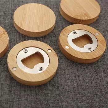 10 шт. бамбуковых магнитов для открывания бутылок 2,4x2,4 дюйма, магнит на холодильник, украшение для бара, открывалка для пива, многофункциональная кухня