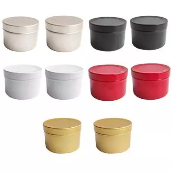 10 шт. банки, алюминиевые банки, металлические банки с крышками, свечи, жестяные банки, круглые банки, банки для путешествий, консервные банки, контейнеры