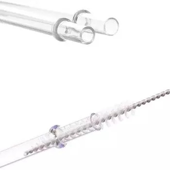 10 шт. Белая блестящая пластиковая соломинка длиной 9 дюймов, многоразовые жесткие питьевые соломинки для кружки, стакана, бутылки