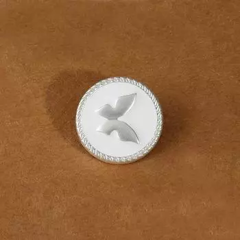 10 шт. белые металлические пуговицы высокого качества серебряные пуговицы-бабочки женские костюмы одежда пальто тренчкот пуговицы аксессуары круглые маленькие 18Mm silver white