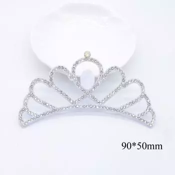 10 шт., белые нашивки с большой короной, сделай сам, наклейка на мягкую ткань для скрапбукинга, аппликации с плоской задней частью, декоративные украшения, поставка белый