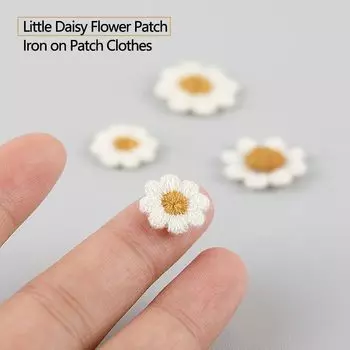 10 шт. белые ромашки нашивки для одежды ромашки цветок заплатка ремонт