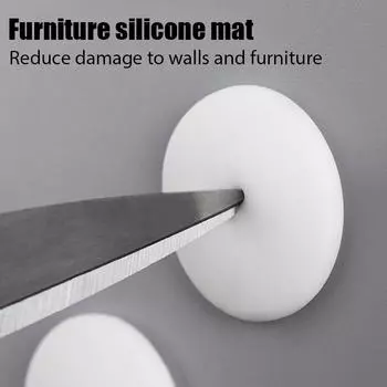 10 шт. Белый мягкий силиконовый протектор стены самоклеящаяся дверная ручка бампер защитная заглушка нескользящий круглый дверной упор глушитель