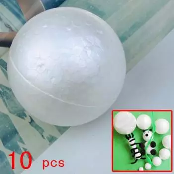 10 шт., белый рождественский лепной шар из пенополистирола, сфера 10 см 4cm