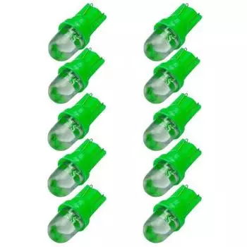 10 шт. белый T10 W5W светодиодный автомобильный клиновой фонарь для лампы бокового номера 12 В постоянного тока зелёный
