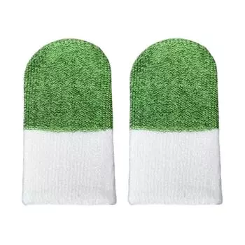 10 шт. бесшовный чехол для большого пальца, антипот, для мобильных игр, кончик пальца (зеленый) .