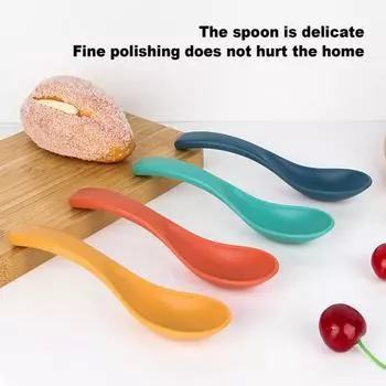 10 шт. безвкусные ложки для супа, экологически чистые полезные ложки для рамэна в скандинавском стиле зелёный