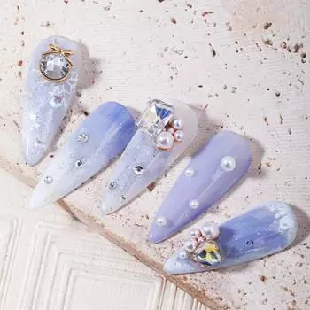 10 шт., блестящий блеск для ногтей, трехмерный блеск со стразами, стиль «сделай сам», аксессуары для дизайна ногтей, маникюр C