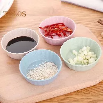 10 шт., блюдо с гладкой поверхностью, удобная практичная тарелка для соуса, сервировочная чаша, кухонные принадлежности зелёный