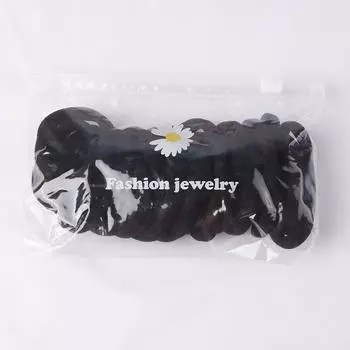 10 шт. Большие высокоэластичные резинки для волос Базовые черные Широкие толстые резинки Женские Девичьи держатели для хвостиков Скранчи Аксессуары для волос