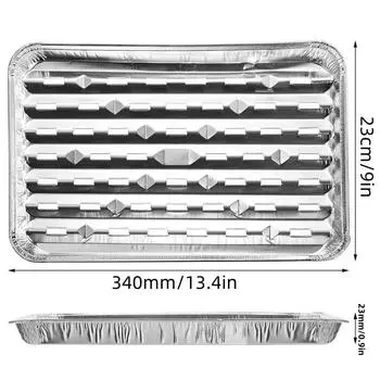 10 шт. большой противень для барбекю из алюминиевой фольги для выпечки и обжарки жестяной контейнер для пищевых продуктов 10pcs