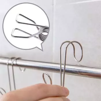 10 шт., большой размер, крючок для хранения, зажим для крючка из нержавеющей стали, зажим для линии, вешалка для дома, для жизни, полезная, многофункциональная S