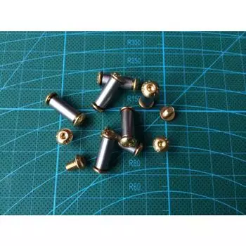 10 шт. болт для ручки ножа заклепки винт крепеж гайка шестигранные винты с плоской головкой DIY материал ножи производитель винты для фиксации лезвия ножа 5MM, size 1