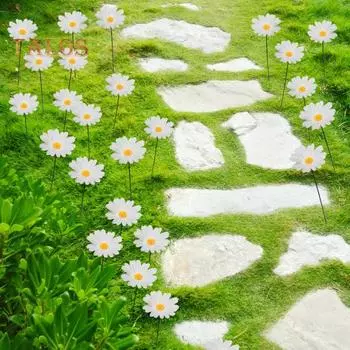 10 шт. божья коровка садовый колышек всепогодный прочный уличный патио двор газон 3D цветок гриб пчела шип палка украшение орнамент красный