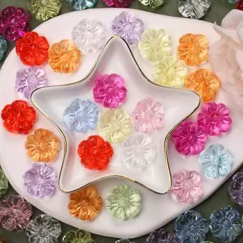 10 шт. браслет для изготовления ювелирных изделий DIY модные серьги аксессуары 19,3 мм свободные бусины сливы прозрачный материал ручной работы акриловый кристалл жёлтый