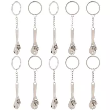 10 шт. брелки для ключей креативный бронзовый гаечный ключ подвеска для ремонта инструментов украшения