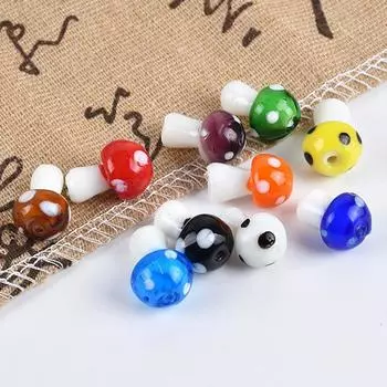 10 шт. брелки, ожерелье, изготовление ювелирных изделий, поиск маленьких грибов для серег, браслетов 12*18mm синий