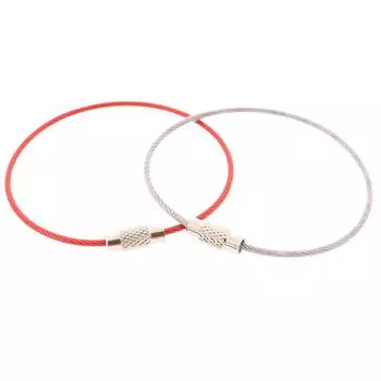 10 шт. брелок из нержавеющей стали веревка проволочный кабель петля винт замок гаджет кольцо