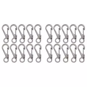 10 шт., брелок с пружинным зажимом для рюкзака, сумки для бутылок для кемпинга (Графитовый серый)