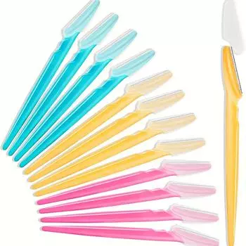 10 шт бритв для бровей для женщин многоцелевые бритвы для лица подравнивание и придание формы разглаживает персиковый пушок триммер для лица удаление волос