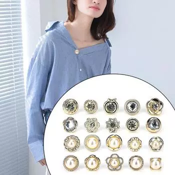 10 шт. Брошь Кнопки экспозиции Женская одежда Булавки Предотвращают Случайные Портативные Антибликовые