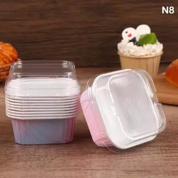 10 шт бумажные стаканчики для кексов, квадратные вкладыши для кексов, коробки для выпечки кексов, чашки