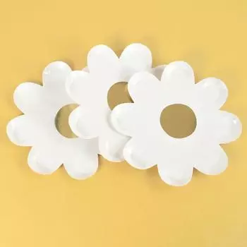 10 шт. бумажные тарелки-соломинки с маргаритками одноразовая посуда белый поднос для торта с цветами маргаритки для детей украшения на первый день рождения свадьба