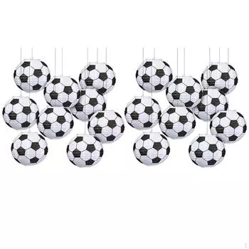 10 шт. бумажных фонариков в виде футбольного мяча, подвесной футбольный мяч на день рождения