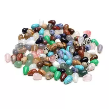 10 шт. бусины из натурального камня, вертикальные отверстия в форме вазы, кристаллы агата, драгоценные камни, свободные бусины для изготовления ювелирных изделий, ожерелья, браслеты, аксессуары 8x12 мм 10Pcs/8x12mm