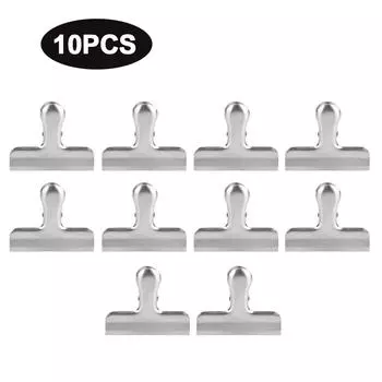 10 шт. бытовые 3-дюймовые зажимы для запечатывания пищевых продуктов из нержавеющей стали зажимы для пакетов для хранения закусок кухонные принадлежности